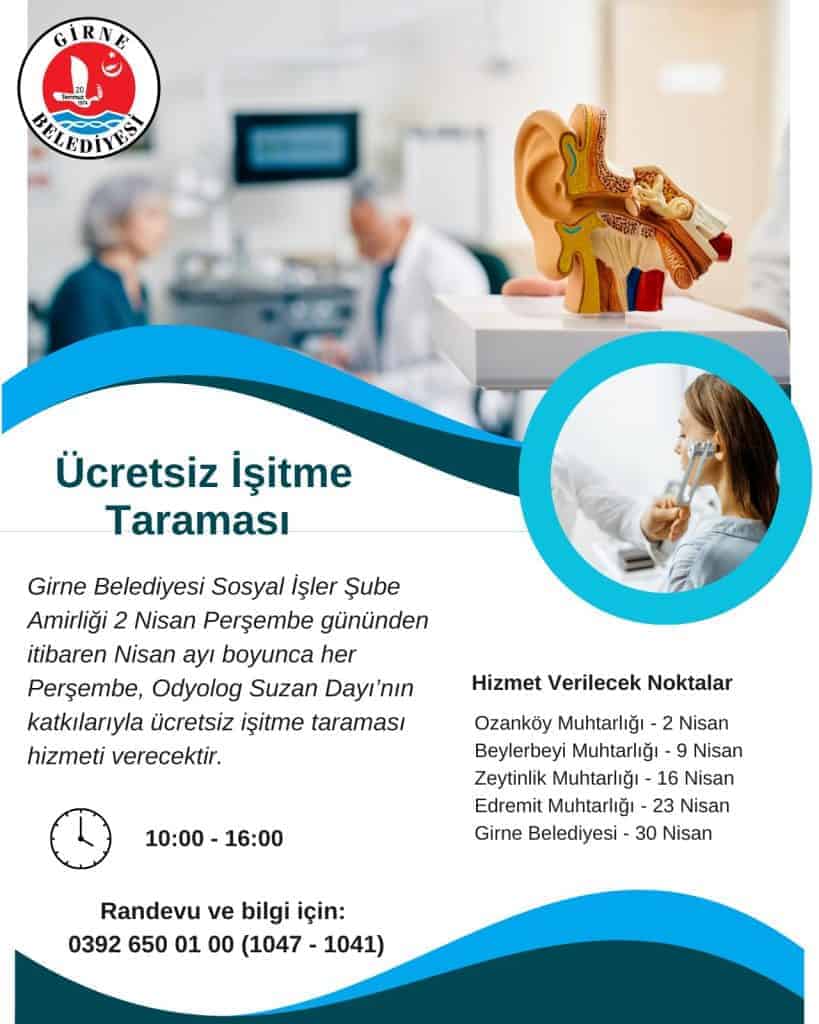 Girne Belediyesi Nisan Ayı Boyunca Ücretsiz İşitme Taraması Sunacak