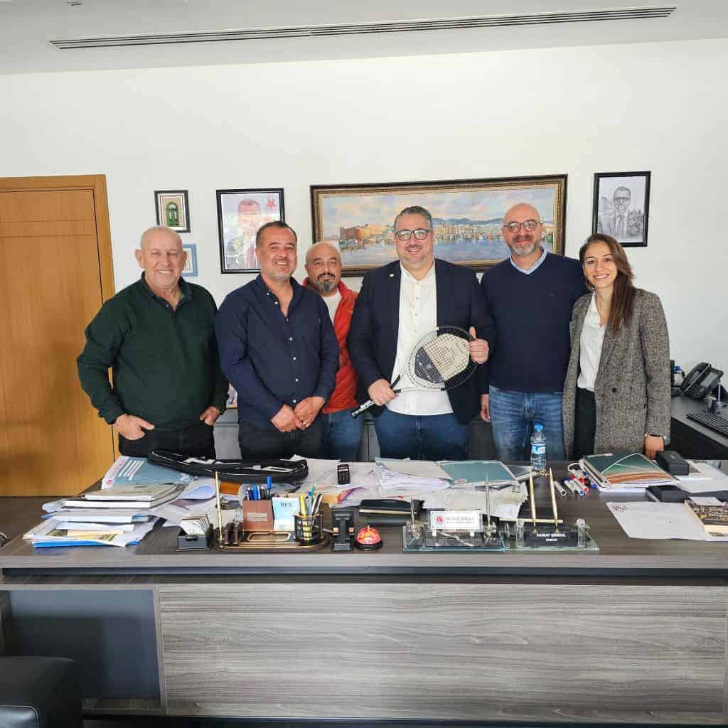 KKTC Tenis Federasyonu’ndan Girne Belediye Başkanı Murat Şenkul’a Ziyaret