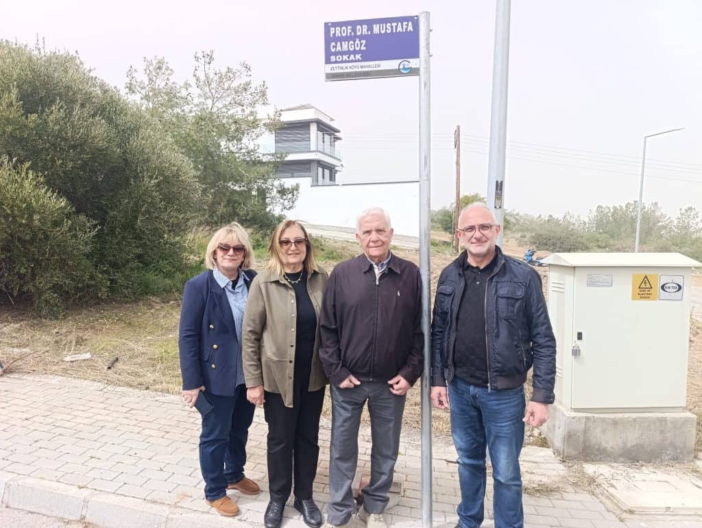 Prof. Dr. Mustafa Camgöz’ün adı Girne’de bir sokağa verilerek onurlandırıldı